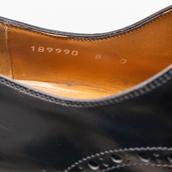Authentic Gucci Men's Black Leather Brogue Oxford Dress Shoes – UK 8 / US 9 - Picture 8 of 15